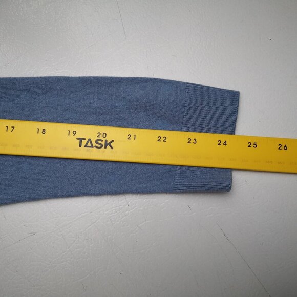 NWT Karl Lagerfeld Ladies Size Medium Blue Lightweight Round Neck Sweater - Picture 10 of 11